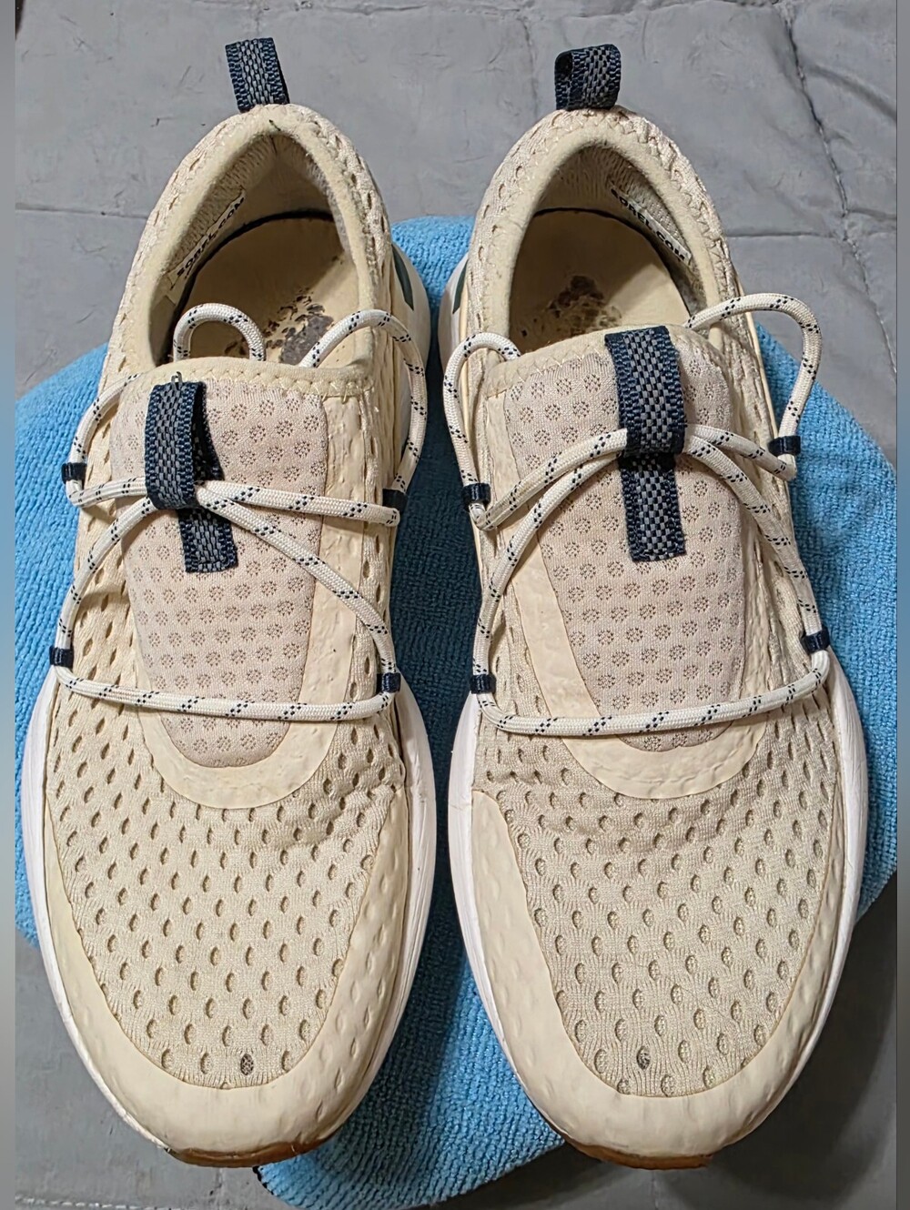 Sorel Kinetic Impact Cream/ Blue Gum Sole Wrap Around Lace Women's Size 7.5